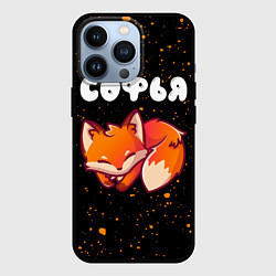 Чехол для iPhone 13 Pro Софья - ЛИСИЧКА - Краска, цвет: 3D-черный