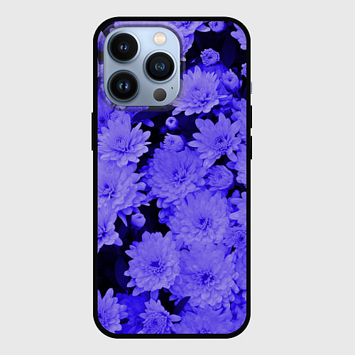 Чехол iPhone 13 Pro Хризантемы Сhrysanthemums / 3D-Черный – фото 1