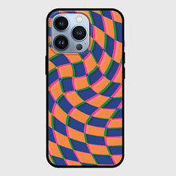 Чехол для iPhone 13 Pro Wavy Squares, цвет: 3D-черный