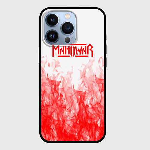 Чехол iPhone 13 Pro Manowar пламя / 3D-Черный – фото 1