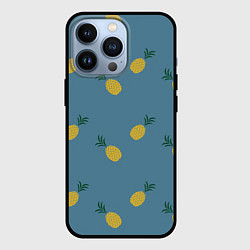 Чехол для iPhone 13 Pro Pineapplы, цвет: 3D-черный