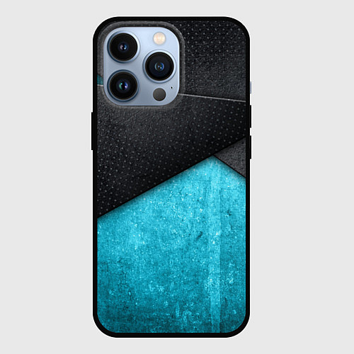 Чехол iPhone 13 Pro Карбоновые пластины / 3D-Черный – фото 1