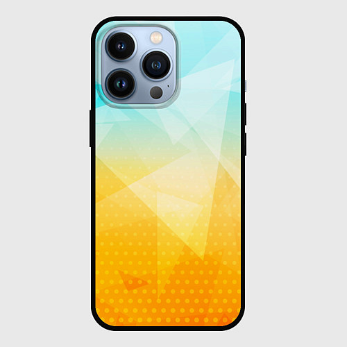 Чехол iPhone 13 Pro Полигоны - Лед и мед / 3D-Черный – фото 1