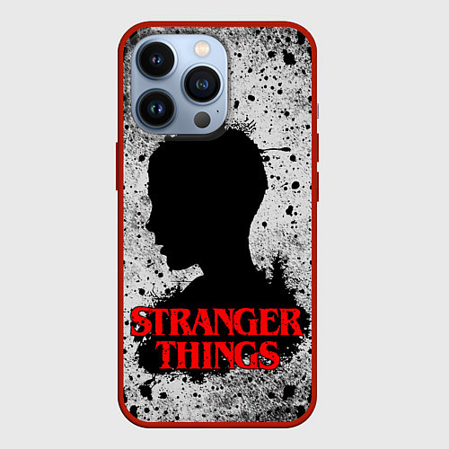 Чехол iPhone 13 Pro Очень странные дела Stranger things / 3D-Красный – фото 1