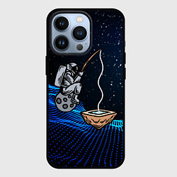 Чехол для iPhone 13 Pro Космонавт - рыбак, цвет: 3D-черный
