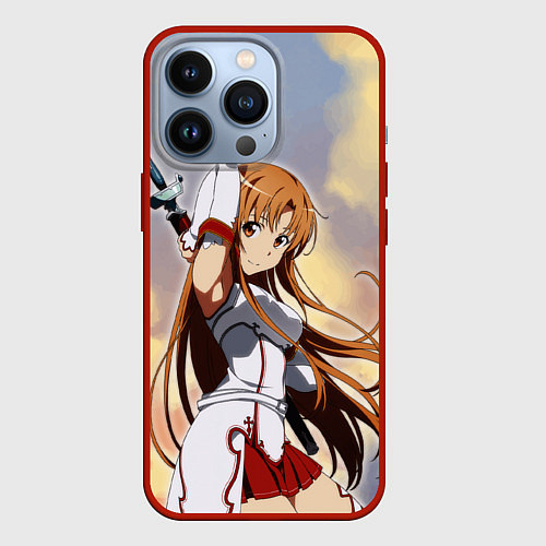 Чехол iPhone 13 Pro Асуна Юки - Sword Art Online / 3D-Красный – фото 1