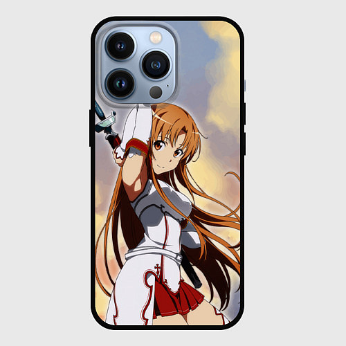 Чехол iPhone 13 Pro Асуна Юки - Sword Art Online / 3D-Черный – фото 1