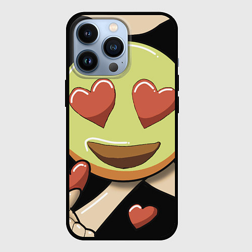 Чехол iPhone 13 Pro LOVE- emotion collection / 3D-Черный – фото 1