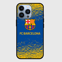 Чехол для iPhone 13 Pro Barcelona желтые брызги, цвет: 3D-черный