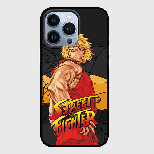 Чехол iPhone 13 Pro Кен Мастерс - Street Fighter / 3D-Черный – фото 1