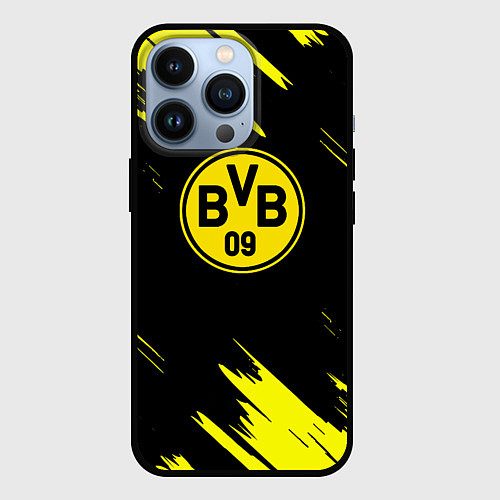 Чехол iPhone 13 Pro Borussia texture / 3D-Черный – фото 1