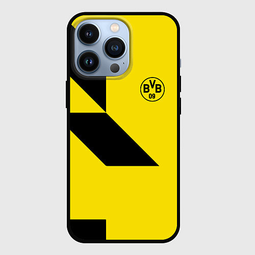 Чехол iPhone 13 Pro Фк боруссия - fc borussia logo / 3D-Черный – фото 1