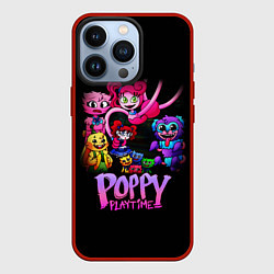 Чехол для iPhone 13 Pro POPPY PLAYTIME chapter 2 персонажи игры, цвет: 3D-красный