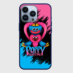 Чехол для iPhone 13 Pro GAME POPPY PLAYTIME HAGGY WAGGY AND KISSY MISSY, цвет: 3D-тёмно-синий