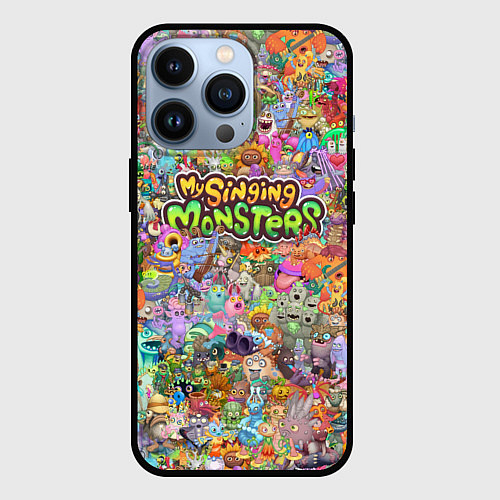 Чехол iPhone 13 Pro MY SINGING MONSTERS ПЕРСОНАЖИ / 3D-Черный – фото 1