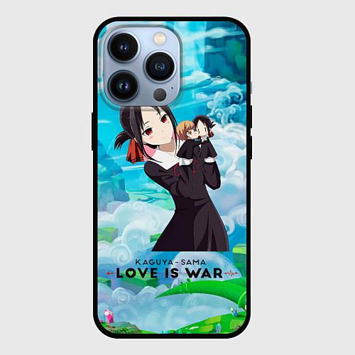 Чехол iPhone 13 Pro Госпожа Кагуя Love is war Синомия / 3D-Черный – фото 1