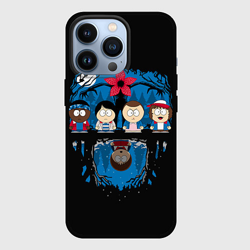 Чехол iPhone 13 Pro Stranger Things South Park / 3D-Черный – фото 1