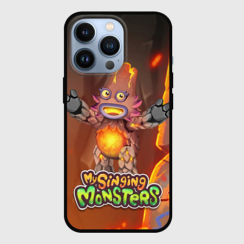 Чехол iPhone 13 Pro My singing monsters ЛАВАТЁКА / 3D-Черный – фото 1