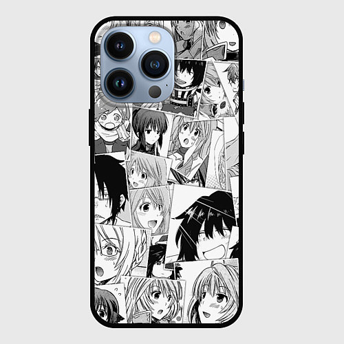 Чехол iPhone 13 Pro Log Horizon pattern / 3D-Черный – фото 1