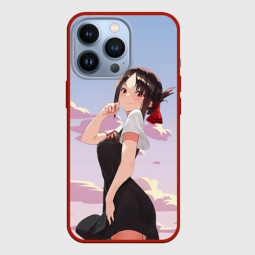 Чехол iPhone 13 Pro Госпожа Кагуя Синомия Love is war / 3D-Красный – фото 1