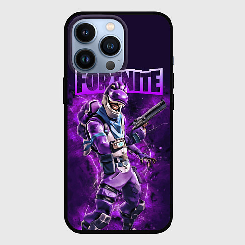 Чехол iPhone 13 Pro Fortnite Bronto Скин динозавра Видеоигра / 3D-Черный – фото 1