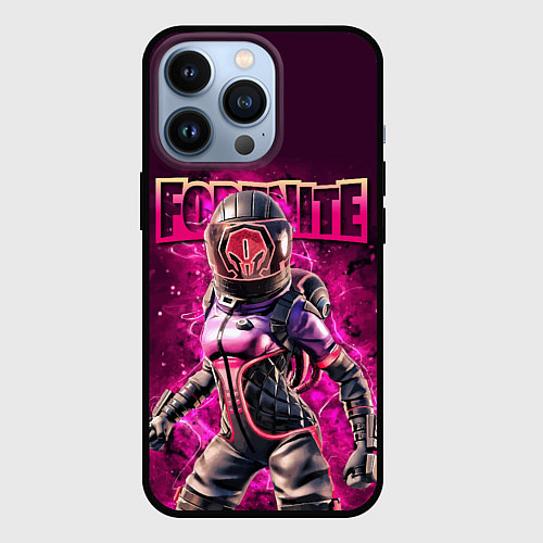 Чехол iPhone 13 Pro Fortnite Corrupted Voyager Video game / 3D-Черный – фото 1