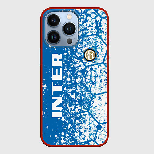 Чехол iPhone 13 Pro Inter соты / 3D-Красный – фото 1