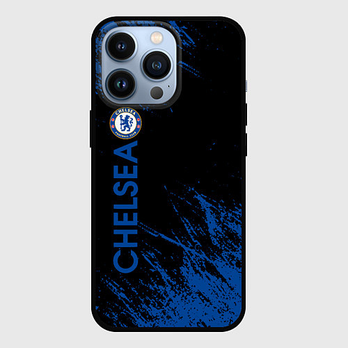 Чехол iPhone 13 Pro Chelsea текстура / 3D-Черный – фото 1