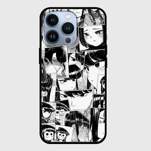 Чехол iPhone 13 Pro Komi san pattern / 3D-Черный – фото 1