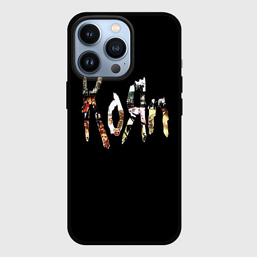 Чехол iPhone 13 Pro KoЯn Korn лого / 3D-Черный – фото 1