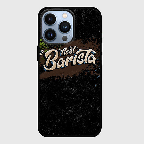 Чехол iPhone 13 Pro Best barista graffiti / 3D-Черный – фото 1