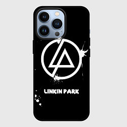 Чехол для iPhone 13 Pro Linkin Park логотип краской, цвет: 3D-черный