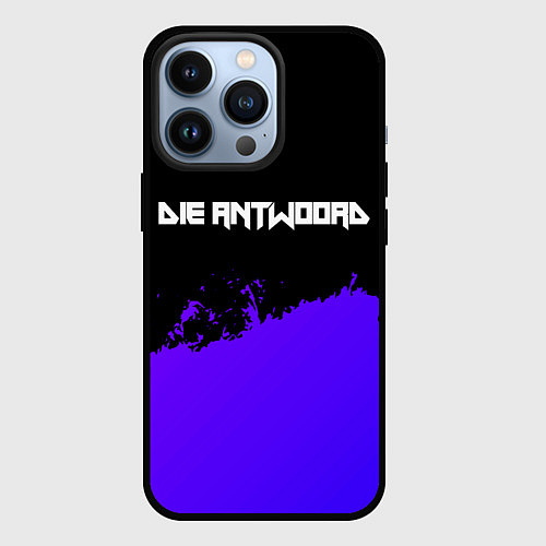 Чехол iPhone 13 Pro Die Antwoord Purple Grunge / 3D-Черный – фото 1