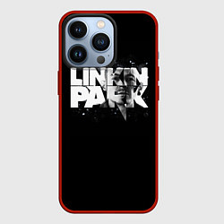 Чехол для iPhone 13 Pro Linkin Park логотип с фото, цвет: 3D-красный