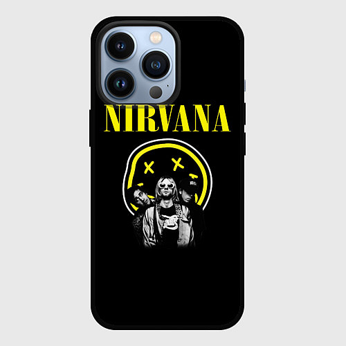 Чехол iPhone 13 Pro NIRVANA логотип и исполнители / 3D-Черный – фото 1