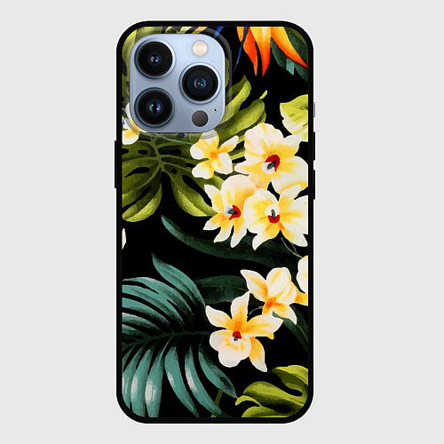 Чехол iPhone 13 Pro Vanguard floral composition Summer / 3D-Черный – фото 1