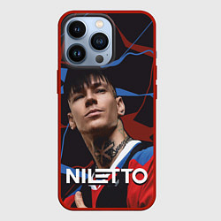Чехол iPhone 13 Pro Нилетто и красно-синие разводы