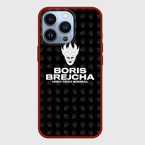 Чехол iPhone 13 Pro Boris Brejcha High-Tech Minimal / 3D-Красный – фото 1