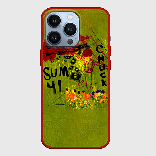 Чехол iPhone 13 Pro Chuck - Sum 41 / 3D-Красный – фото 1