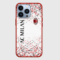 Чехол для iPhone 13 Pro Ac milan logo, цвет: 3D-красный