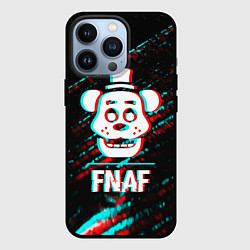 Чехол для iPhone 13 Pro FNAF в стиле Glitch Баги Графики на темном фоне, цвет: 3D-черный