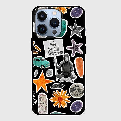 Чехол iPhone 13 Pro Underground pattern We shall overcome / 3D-Черный – фото 1