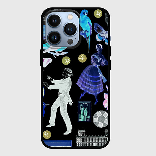 Чехол iPhone 13 Pro Underground pattern Fashion 2077 / 3D-Черный – фото 1