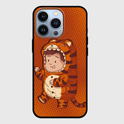 Чехол для iPhone 13 Pro Милый тигренок-ребенок, цвет: 3D-черный
