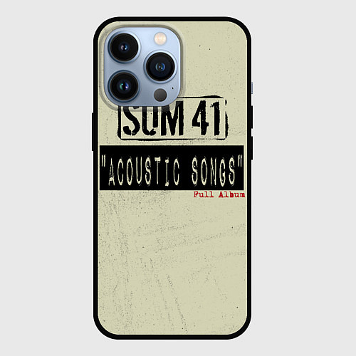 Чехол iPhone 13 Pro Sum 41 - The Acoustics Full Album / 3D-Черный – фото 1