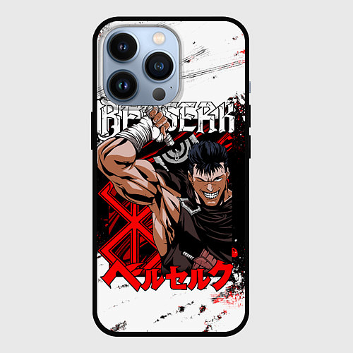 Чехол iPhone 13 Pro Генерал Гатс - BERSERK - БЕРСЕРК / 3D-Черный – фото 1