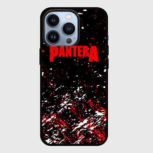 Чехол iPhone 13 Pro Pantera пантера брызги красок / 3D-Черный – фото 1