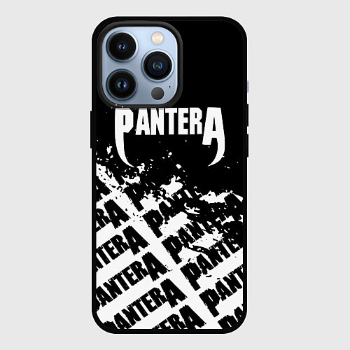 Чехол iPhone 13 Pro Пантера pantera паттерн / 3D-Черный – фото 1