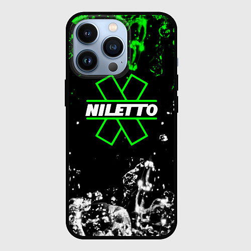 Чехол iPhone 13 Pro Нилето niletto текстура воды / 3D-Черный – фото 1