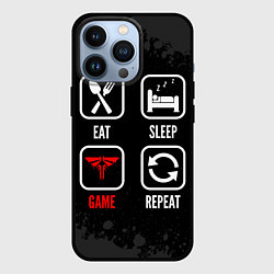 Чехол для iPhone 13 Pro Eat, Sleep, The Last Of Us, Repeat, цвет: 3D-черный